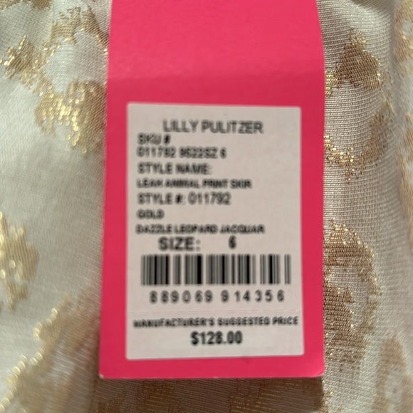NWT Lilly Pulitzer Dazzle Leopard Skirt Size 6 - Picture 2 of 6